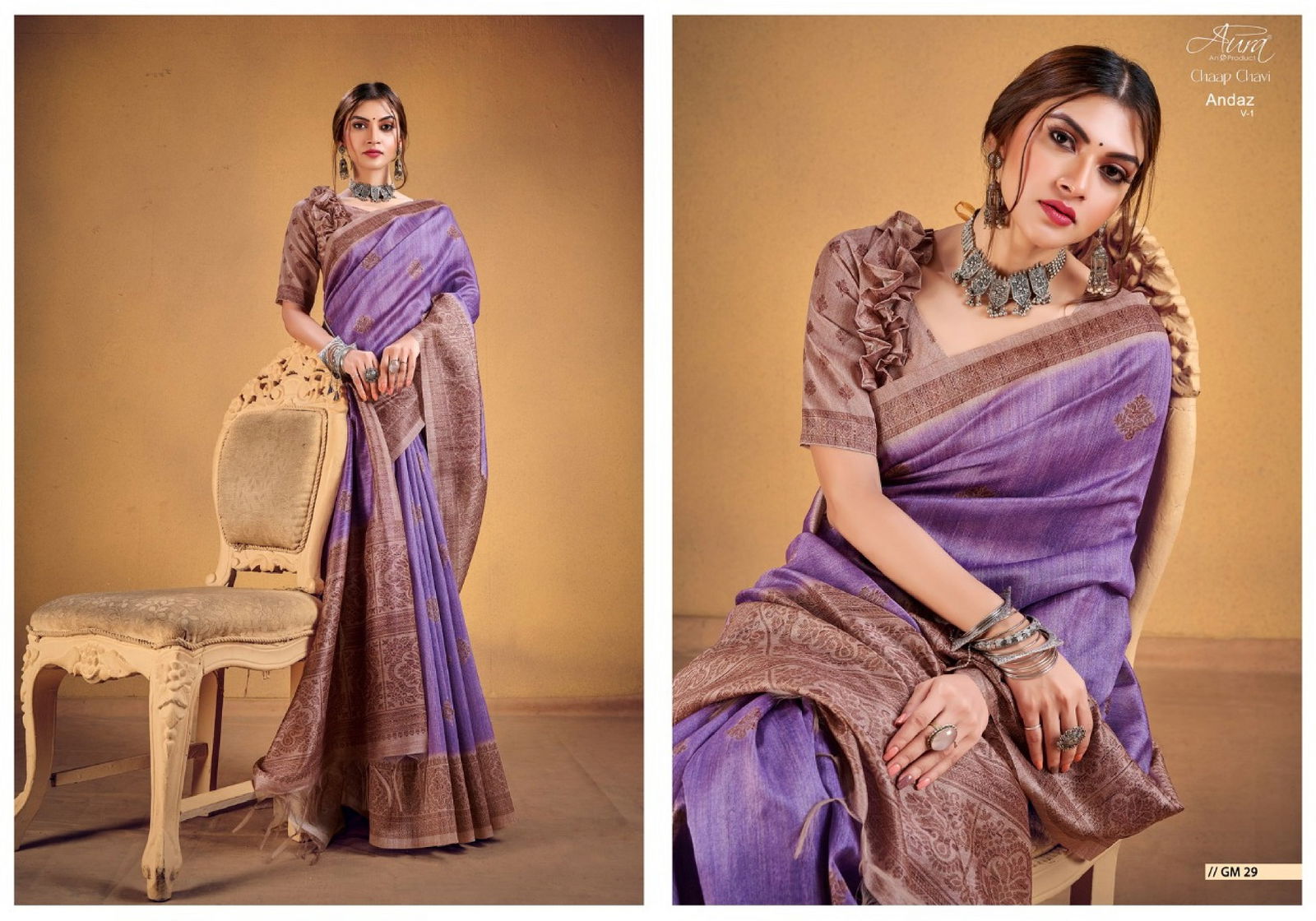 Aura Andaz 1 Ethnic Wear Wholesale Handloom Silk Sarees Catalog
